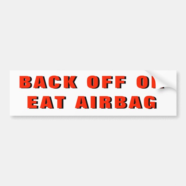 Dra tillbaka av eller äta airbagen bildekal (Framsidan)