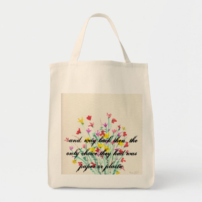 … Dra tillbaka långt därefter livsmedeltotot Tygkasse (Framsidan)