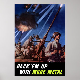 Dra tillbaka upp dem med mer metall poster
