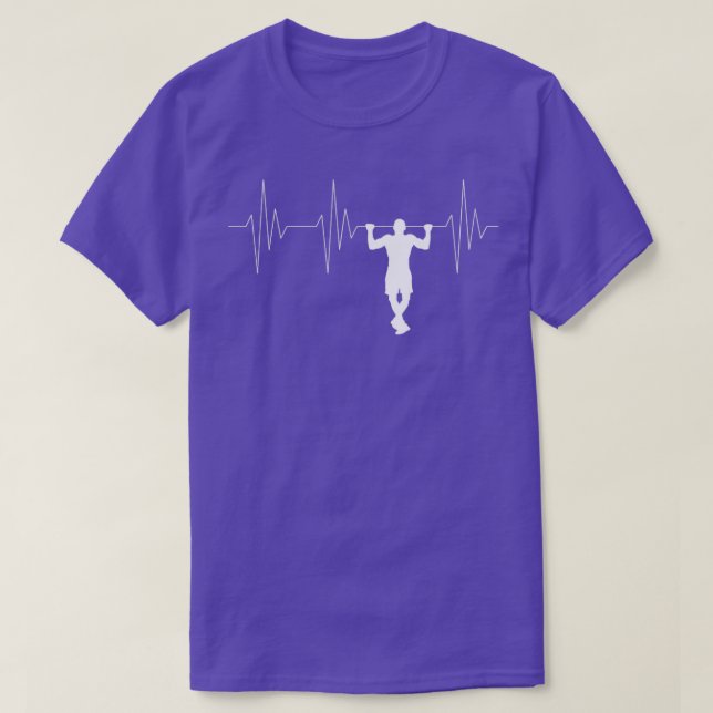 Dra upp gym Heartslag Fitness Gift T Shirt (Design framsida)