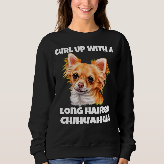 Dra upp med en lång Hund av Chihuahua T Shirt (Framsida)