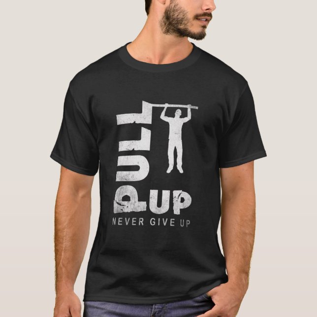 Dra uppåt och aldrig ge uppåt när du kalibrerar t shirt (Framsida)