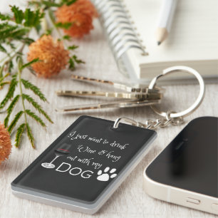 Dra Vin och håll ut med min nyckelkedja Hund