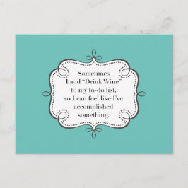 Dra Vin på Att göra-lista om du vill utföra något Vykort