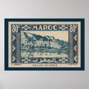 Draa dal, Marocko - affisch