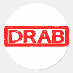 Drab Frimärke Runt Klistermärke