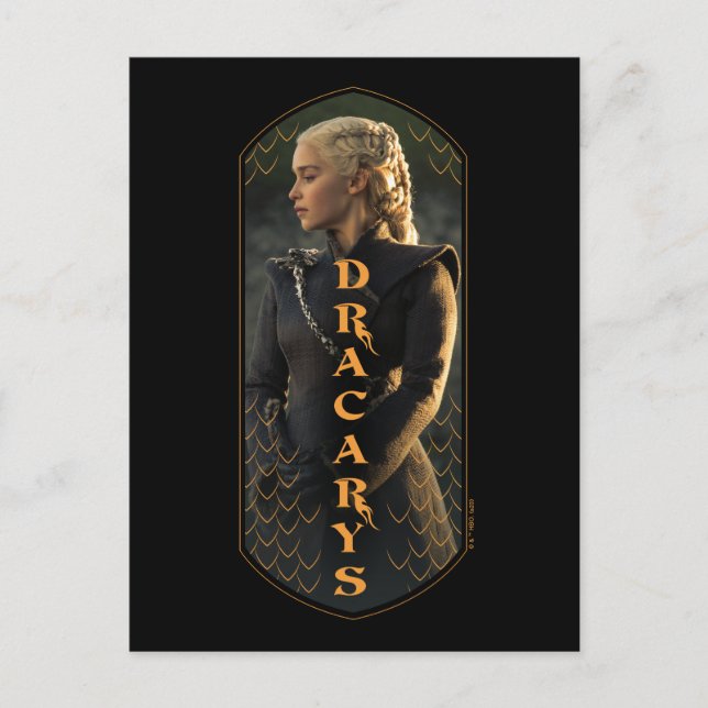 "Dracarys" Daenerys Targaryen Grafik Vykort (Framsida)
