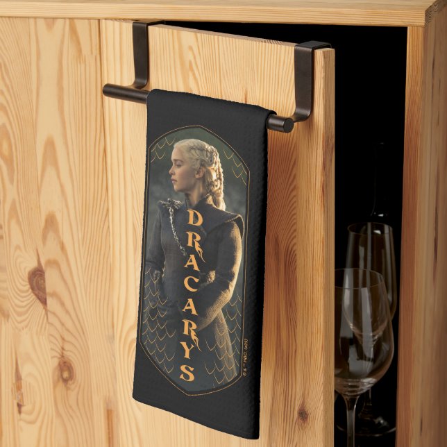 "Dracarys" Daenerys Targaryen Graphic Kökshandduk (Thirds Fold)