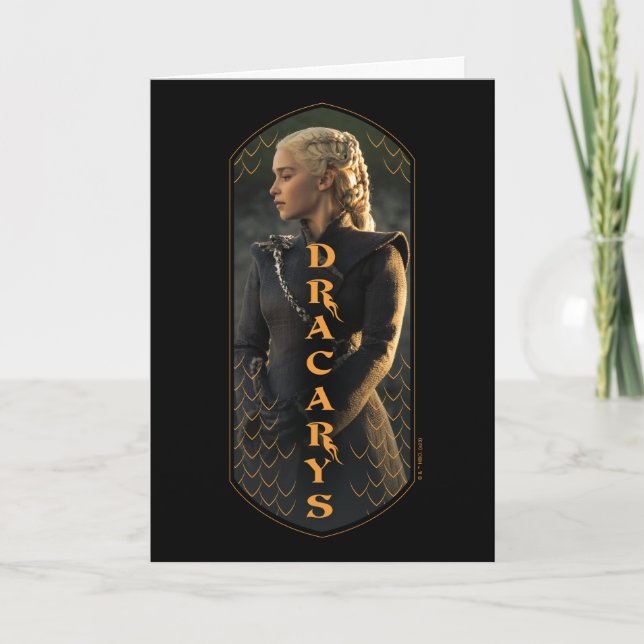 "Dracarys" Daenerys Targaryen Graphic Kort (Framsida)