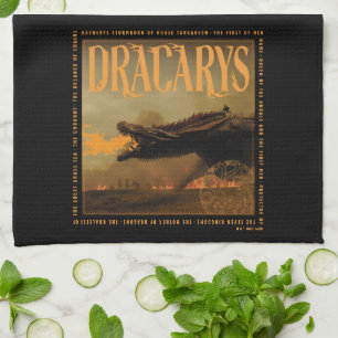 "Dracarys" Drogon Breathing Fire Graphic Kökshandduk