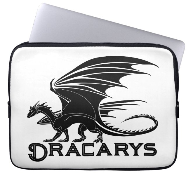 Dracarys Svart Drakdatorfodral Laptop Fodral (Framsidan)
