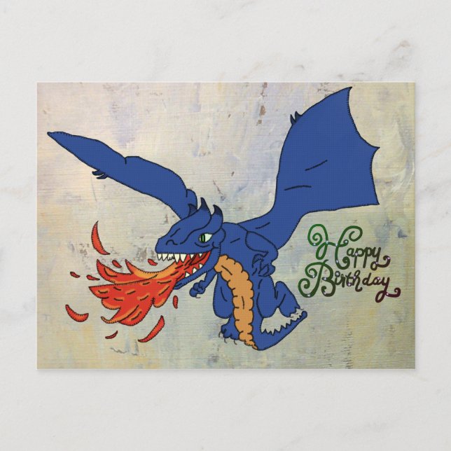 Drache Feuerspeier Vykort (Framsida)