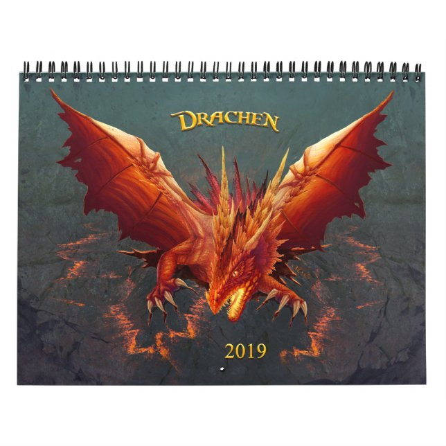 Drachen Kalender, Dragon Calendar, (28cm x 22cm) Kalender (Omslag)