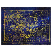 Draco Guld Constellation Scrapbook Papper