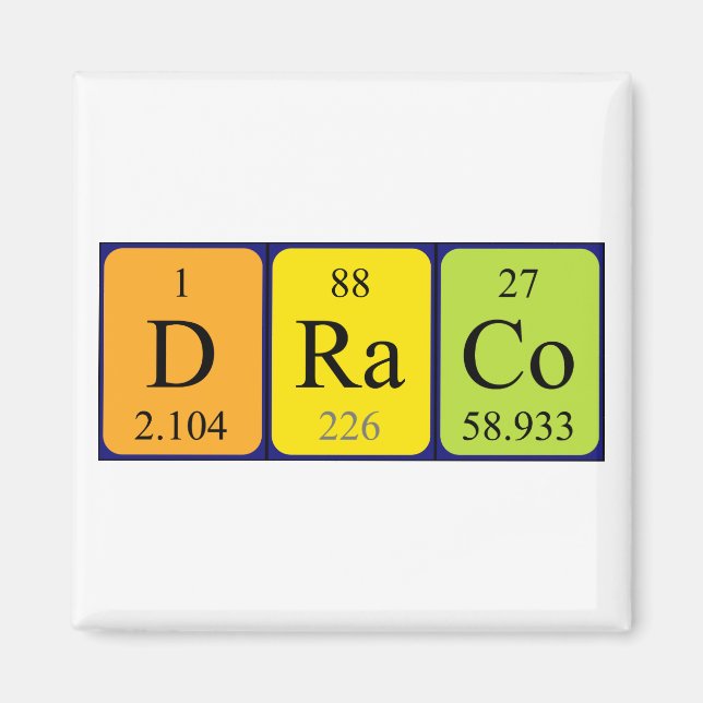 Draco Periodisk magnet bord namn (Framsidan)