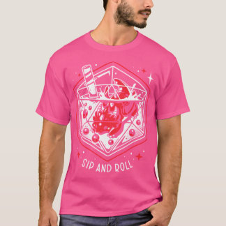 Draconic Bubble Tea - Dragon D 20 Dice T Shirt