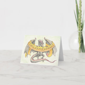"Draconic Gratulerar" Note och gratulationskort Kort