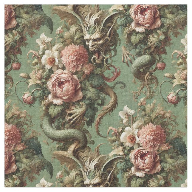 Drac's Finery - Gothic Classic Tile Tyg (Närbild)