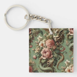 Drac's Finery - Gothic Dragon Blommigt Pillow