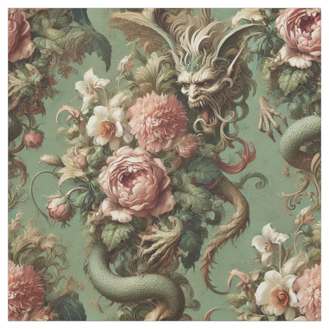 Drac's Finery - Gothic Påstående Tile Tyg (Provkarta)