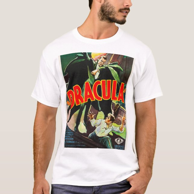 Dracula 1931 Film Poster T Shirt (Framsida)