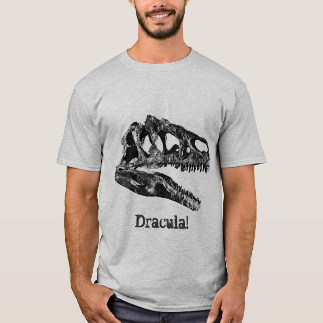 Dracula! AllosaurusDinosaurskalle T Shirt (Framsida)