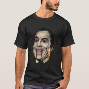 Dracula Ansikte Christopher Lee Classic T Shirt