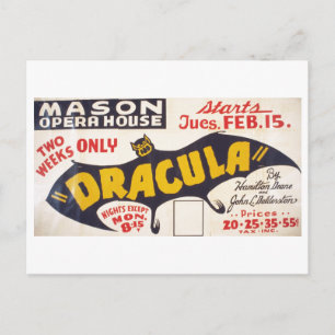 Dracula av Hamilton Deane - 1938 Vykort