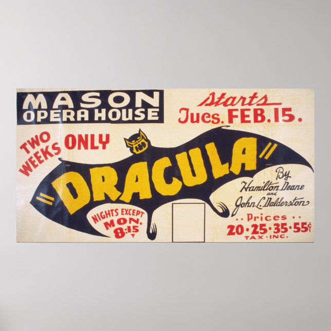 Dracula av Hamilton Deane Poster (Framsidan)