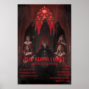 Dracula Bloddomstol Gothic Skräck Poster