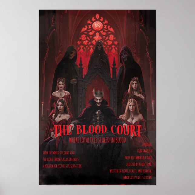 Dracula Bloddomstol Gothic Skräck Poster (Framsidan)