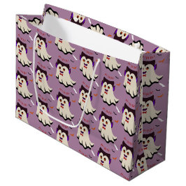 Dracula Boo Mönster Lavender Large Gift Bag