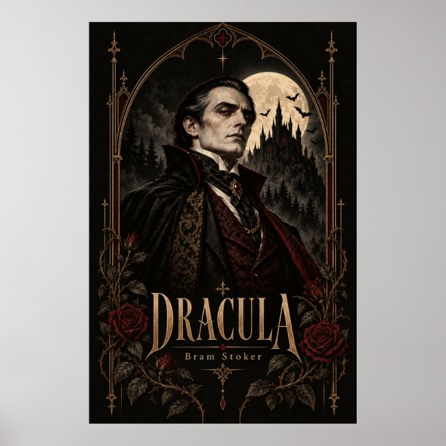 Dracula – Bram Stoker gotisk vampyr Poster (Framsidan)