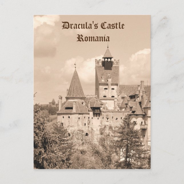 Dracula Castle i Transylvania, Rumänien Vykort (Framsida)