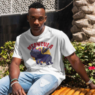 Dracula Cat Tecknad T Shirt