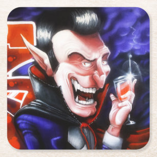 Dracula drinkblod underlägg papper kvadrat