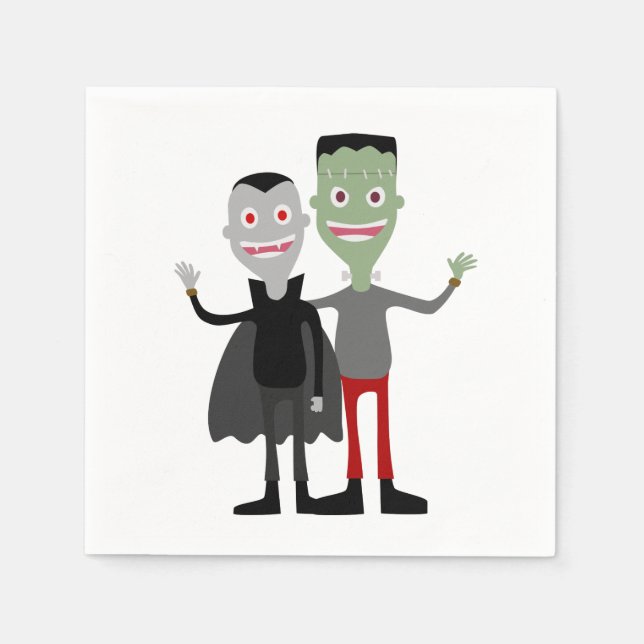Dracula & Frankenstein Pappersservett (Framsidan)