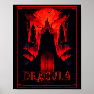Dracula Gothic Horror Vampire Art-halloween Vampi Poster