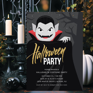 Dracula Halloween Costume Party Inbjudningar