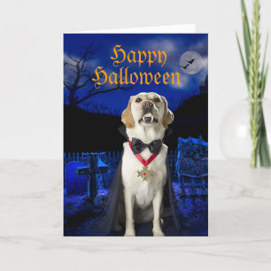 Dracula Hund Halloween-hälsningskort Kort