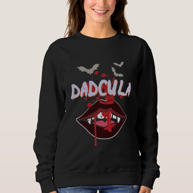 Dracula Mouth och Fladdermus för Halloween Horror  T Shirt (Framsida)