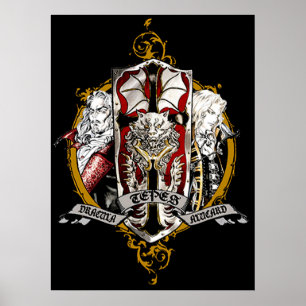 Dracula och Alucard Castlevania Game Funny Poster