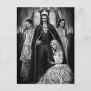Dracula och hans Dam Vykort