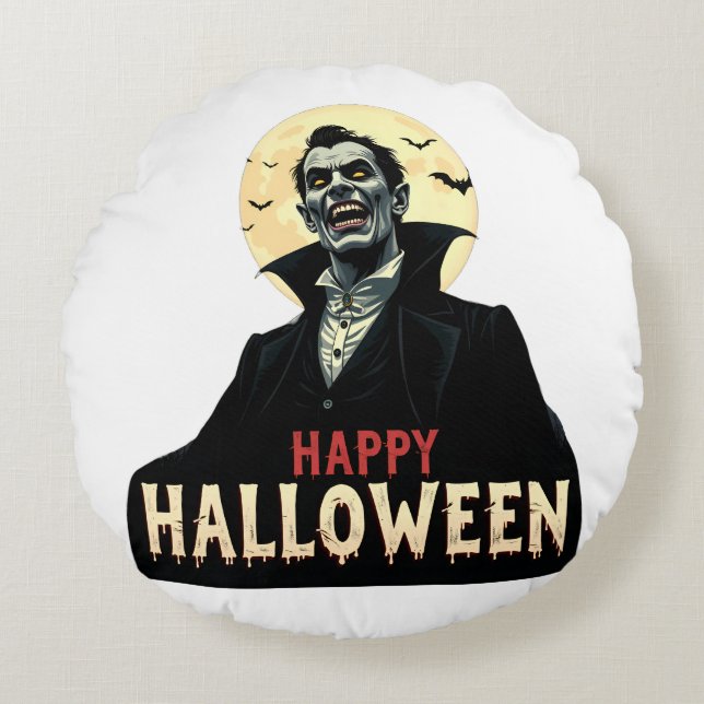 Dracula Önskemål Du är en talokikväll Rund Kudde (Framsidan)