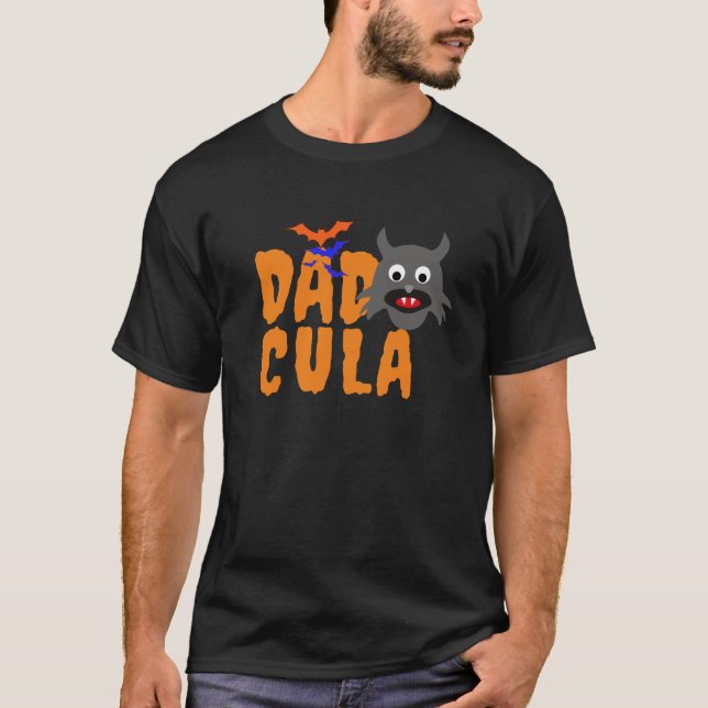 Dracula Pappa Shirt | Halloween-klumpar för Vuxnor T Shirt (Framsida)