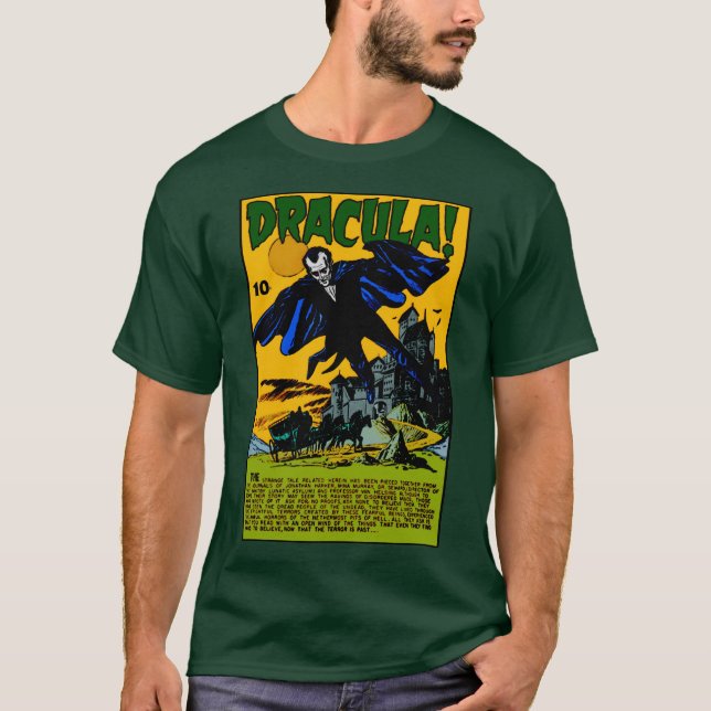 DRACULA! Skräckserietröja  T Shirt (Framsida)