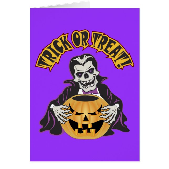 Dracula Skull Hälsningskort (Framsidan)