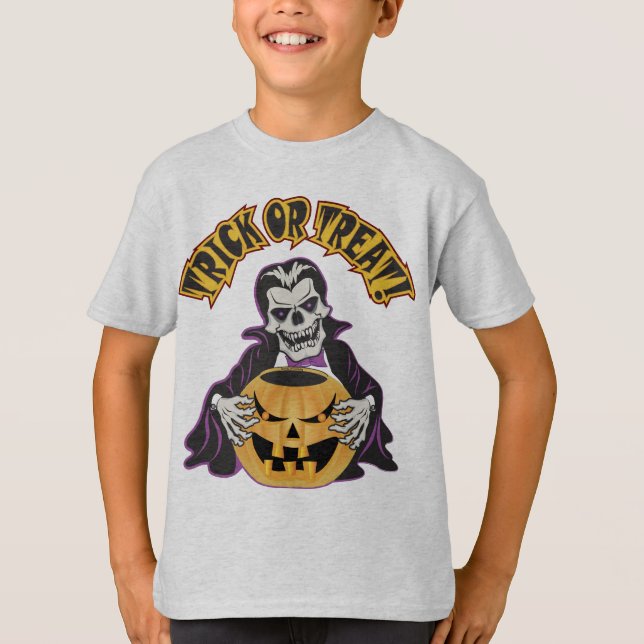 Dracula Skull Tee Shirt (Framsida)