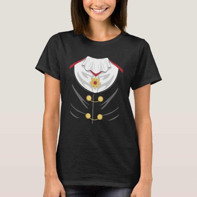 Dracula Tuxedo Lazy Halloween Costumes for Vampire T Shirt (Framsida)