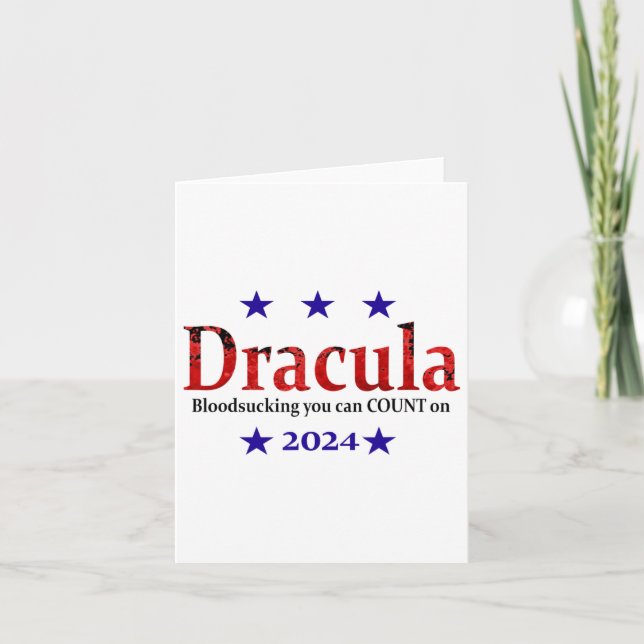 Dracula-valskylt - Funny Halloween och Humor Kort (Framsida)